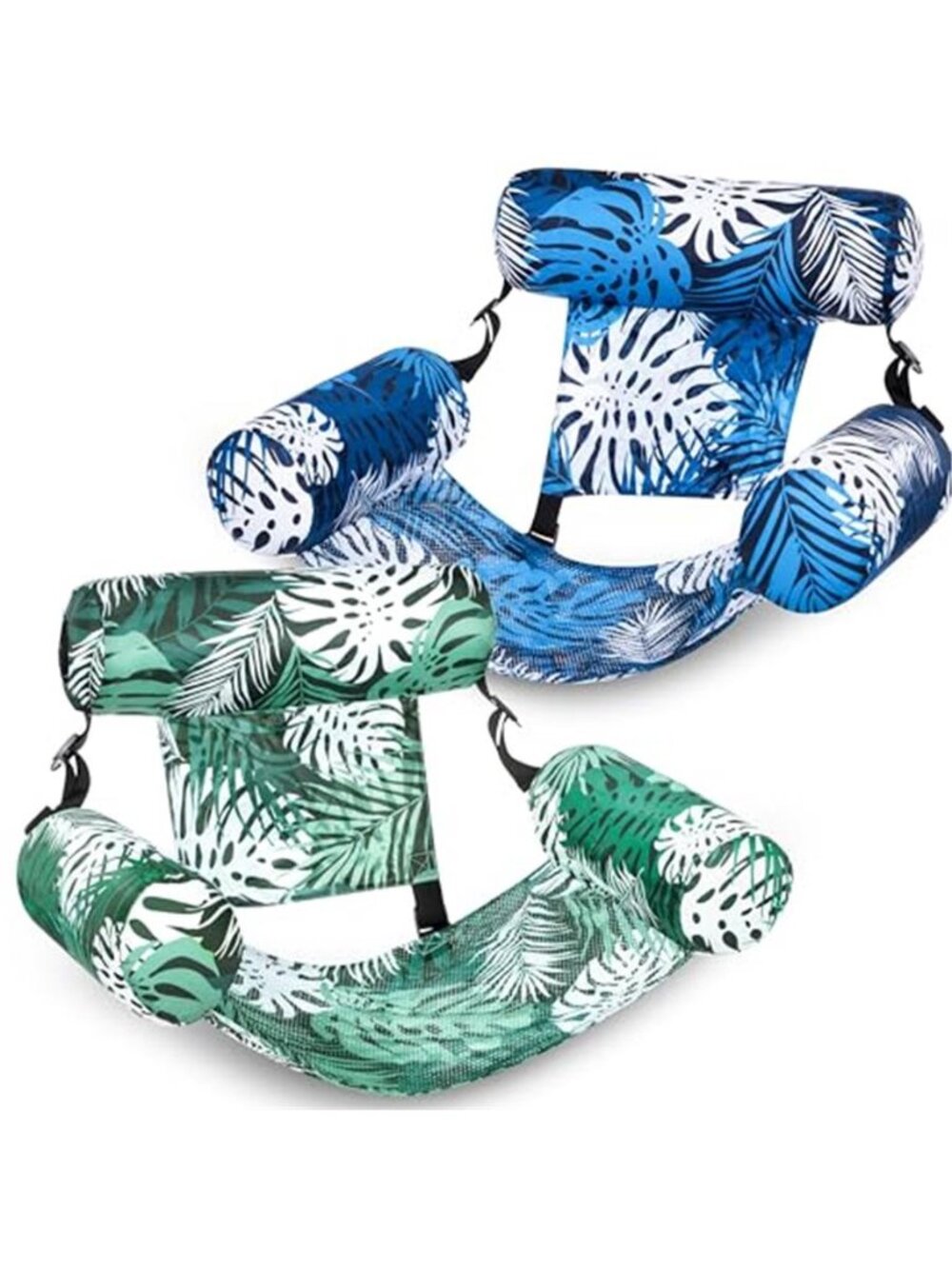 Inflatable Pool Float Chair Fabric Covered Water Lounge 2 Pack Adult